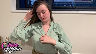 gorgeous british 18 year old sucks cock and plays with cum in her first time homemade video