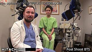 freshman feels intense pleasure from nurse sandra chappelle using hitachi vibrator for mandatory orgasm in hospital