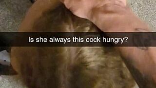cheating wife acts like breed whore getting fucked doggystyle on snapchat