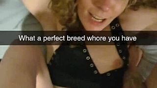 Skinny blonde wife humiliated and fucked as cheating whore on snapchat