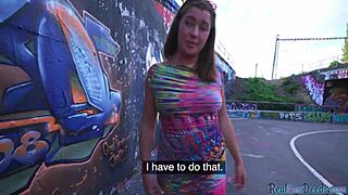 European babe in stockings gives blowjob before getting missionary barebacked