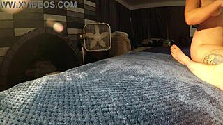 POV video of a stunning blonde giving a blowjob