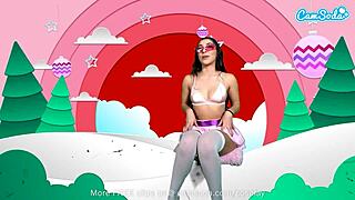 Teen cosplays as Paulina Sanchez's naughty secretary and masturbates on camera