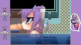 Reverse cowgirl blowjob and small tits hentai game