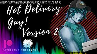 Pizza delivery guy boyfriend brings erotic pleasure in m4f audio only