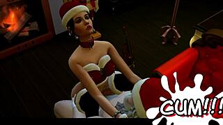 The Sims 4 features a naughty encounter between Bella Goth and Santa Clause