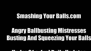 Get ready for some ballbusting fun with this femdom video