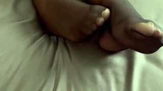 HD video of a sexy lesbian wearing stockings and PVC