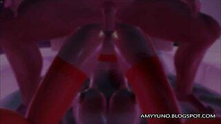 Anal sex with a 3D girl in stockings