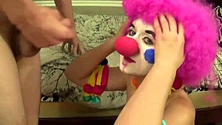 HD video of a Clown Girl getting fucked and receiving a facial