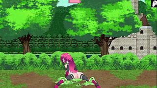 HD video of me getting my pussy fucked by two slimes and getting creampied in a hentai game
