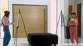 Adrianna Jade and Demi Hawks in a wild POV video with big tits and piercing