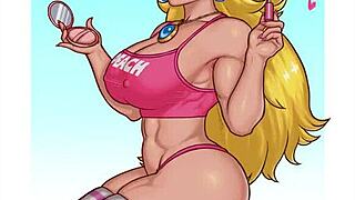 Princess Peach in a compilation of big tits and big ass hentai
