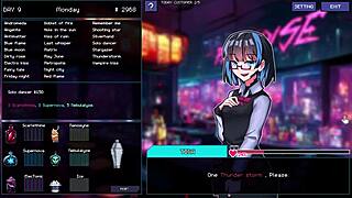Hentai game: A cute bargirl begs for a cum-duel