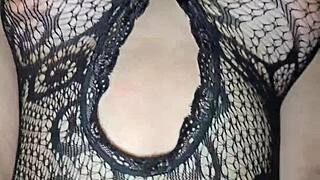 Natural tits bouncing as I ride dick and show off my perky nipples
