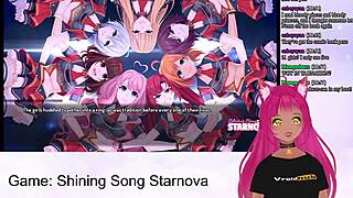 Doggystyle and tits galore in Vtuber lewdneko's Shining Song Starnova Mariya route part 7