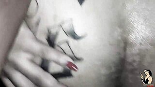 Amateur babe Paty Angel takes on a big black cock in anal class