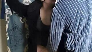 Tied up shemale gets her face pounded by big cocks and experiences BDSM pole fucking