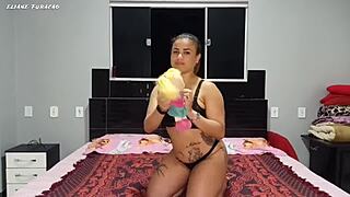 Old woman in lingerie explores oral pleasure with a big cock