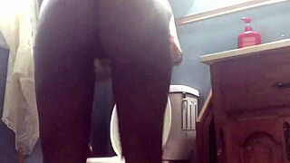 Ebony beauty showcasing her sensual moves on the dance floor