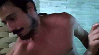 A blonde babe takes a facial in public