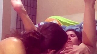 Arousing brunette enjoys passionate oral sex with her liberal partner