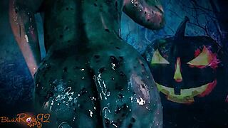 Wet and wild: A Halloween fetish roleplay with a messy twist