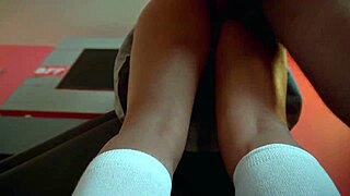 Amateur teen gets surprised by hot teacher's cock in class