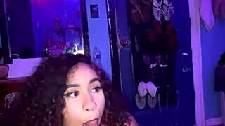 Newcomer Yaya takes on big cock in throat goat style