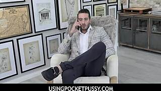 Diana Grace shows off her unique skills in using a pocket pussy