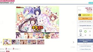 Japanese catgirls engage in hardcore group sex with big ass and creampie