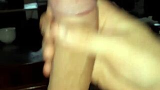 Masturbating to transsexual porn in a storm leads to a massive ejaculation