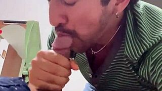 Gay amateur enjoys a lavish blowjob from a wealthy dominatrix