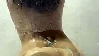 Voluptuous Latina beauty indulges in solo pleasure with dildo in the shower