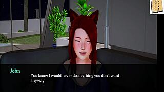 Joining a new family and experiencing teen pleasure in a cartoon game