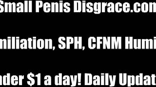 Three women mocking your petite manhood with BDSM and femdom elements