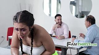 Intimate encounter with Latina stepsis in a forbidden family scenario