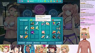 Vtuber Lewdneko's steamy livestream of Huniepop 2 double date part 6