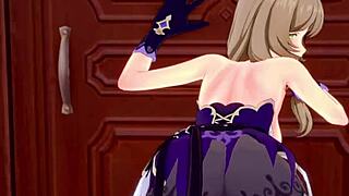 POV cosplay and fucking with Lisa in Genshin Impact game
