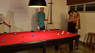 After a thrilling game of pool, we indulged in satisfying these two muscular hunks