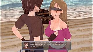 Remastered hentai video of Donna's sensual encounter with Ralph in a harem-themed RPG