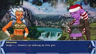 Star Wars-inspired hentai video featuring orange-haired trainer and group sex