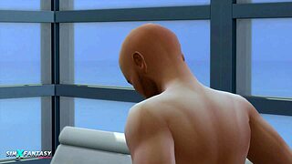 Passionate love and wedding ceremony in the Sims 4