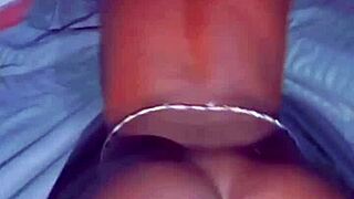 African teenager with curvy buttocks and small breasts is teased