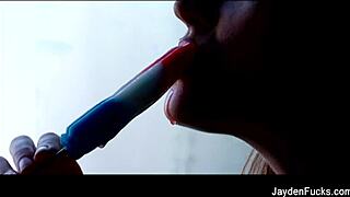 Redheaded Jayden Jame's sensual lesbian encounter