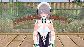 Steamy anime sex scene with Rita Rossweisse in Maid uniform in Honkai Impact 3