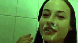 Venezuelan girl with gorgeous breasts gets a facial from her friend's boyfriend