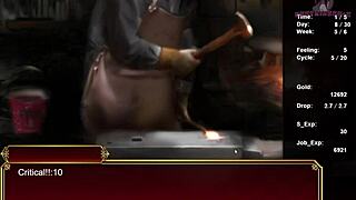 Blacksmith game features cartoon porn on a white couch