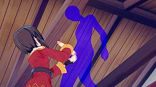 Experience the erotic animation of Konosuba's Megumin in a tantalizing 3D hentai video