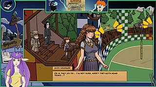 Hermoine's seductive training session with Silver the witch trainer